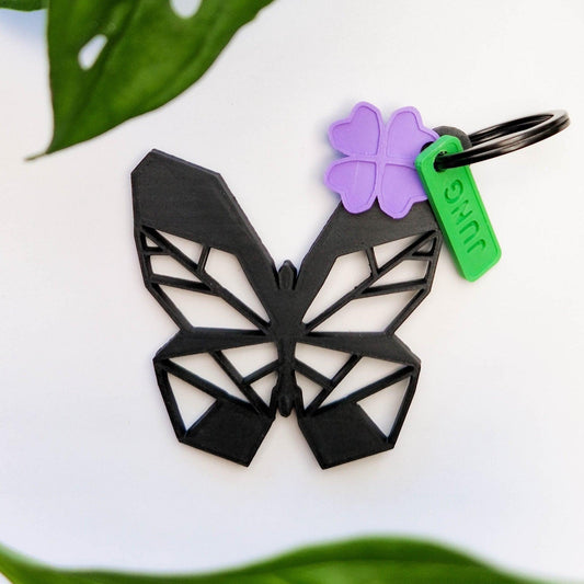 Jung Vêtements et accessoires Noir Porte-clés Papillon personnalisable